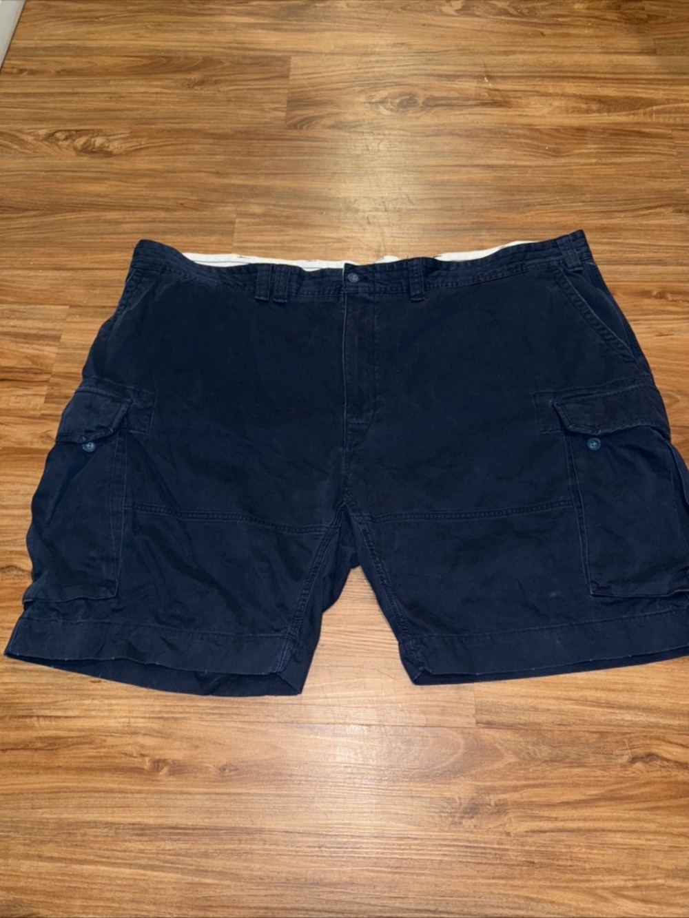 Polo Ralph Lauren Mens Navy 100% Cotton Cargo Shorts Size 56B Summer Travel